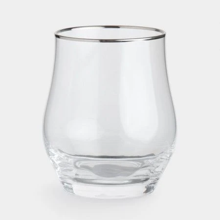 Стаканы набор 2шт 350мл стекло Rhapsody с серебристым кантом ANLAF-AT1241147