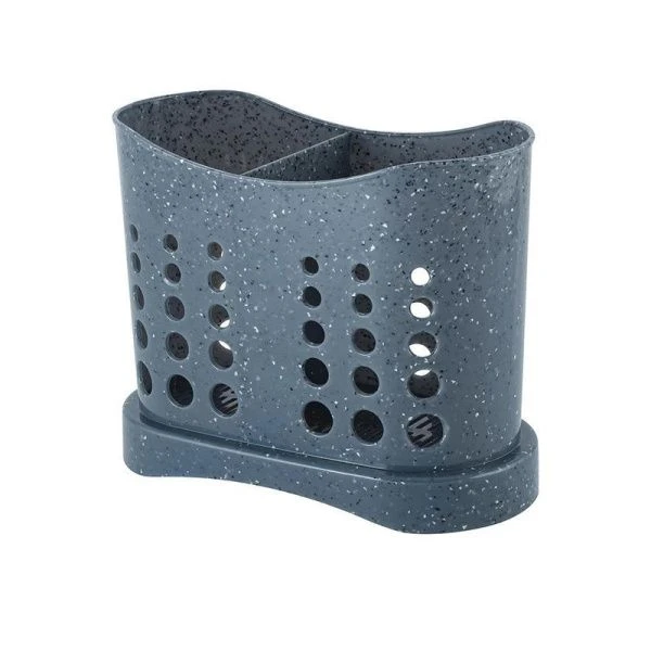 Сушилка для столовых приборов 16,8*8,4*13,3см пластик Stone темный камень (22)