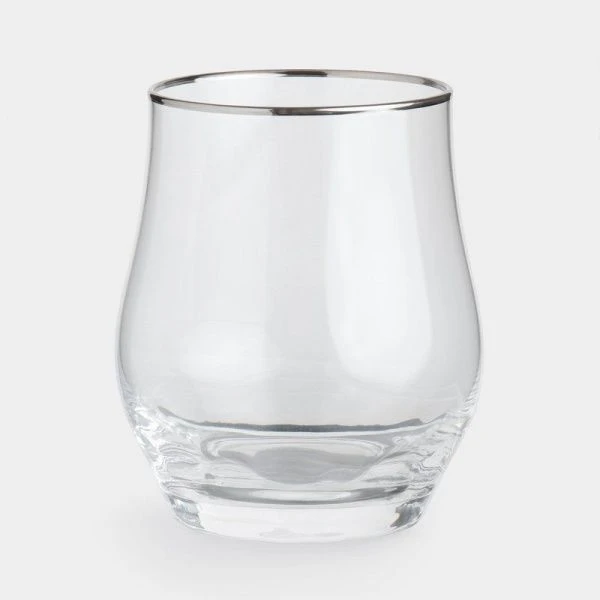 Стаканы набор 2шт 350мл стекло Rhapsody с серебристым кантом ANLAF-AT1241147