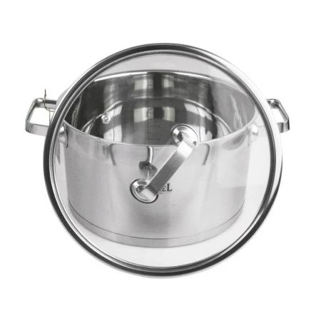 Кастрюля 2,7л нерж.сталь ВИКТОРИЯ со стекл.крышкой 18*11см R-270w (6)