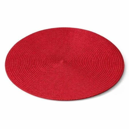 Салфетка ПВХ 38см круглая красная JC-15240 (300)