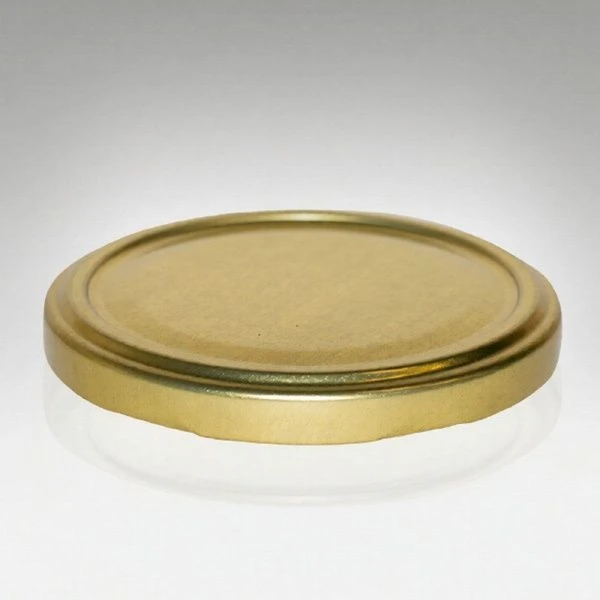 Крышка жестяная ТВИСТ-ОФФ 82 однотонная золотая (500)