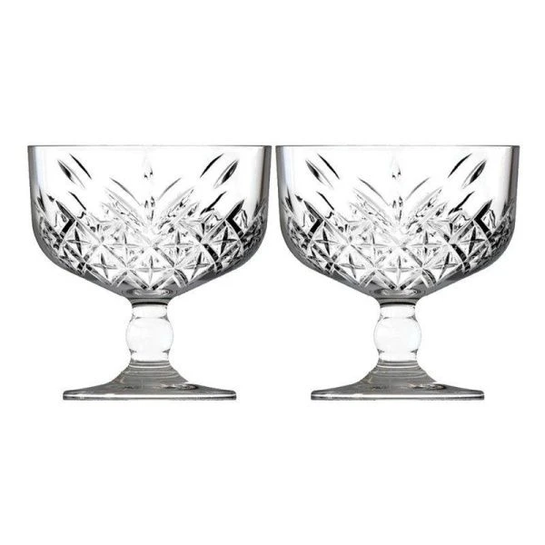 Креманки набор 2шт 260мл h10см стекло ТАЙМЛЕСС  (12)