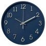 Часы настенные 28см пластик РУБИН Классика синие (10)