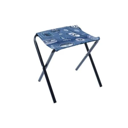 Стул складной дачный 36*36*90см металл (max нагр.90кг) сиденье ткань джинс синий ДС (5)