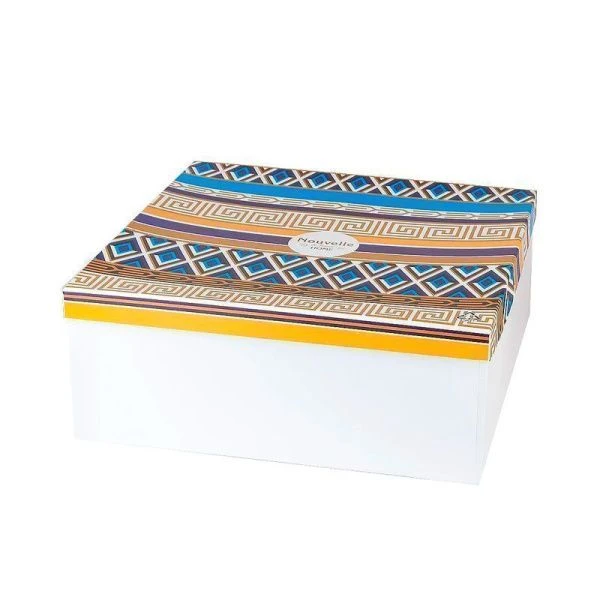 Тортовница на ножке 31см h10см фарфор Golden Blue подар.уп. (6)