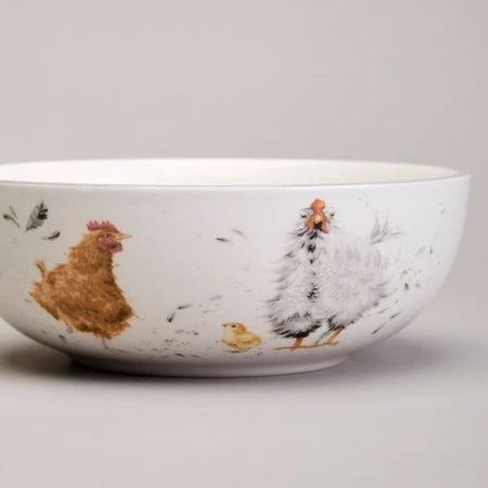Салатник 650мл 16,5*6см керамика FUNNY HENS (24)