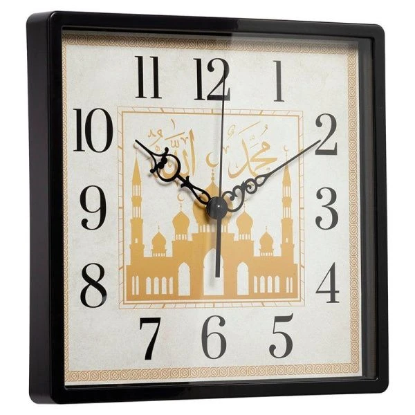 Часы настенные 30*30см пластик РУБИН Мечеть черный (10)