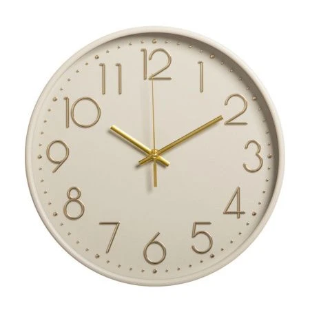 Часы настенные 30см пластик РУБИН Классика бежевый (10)