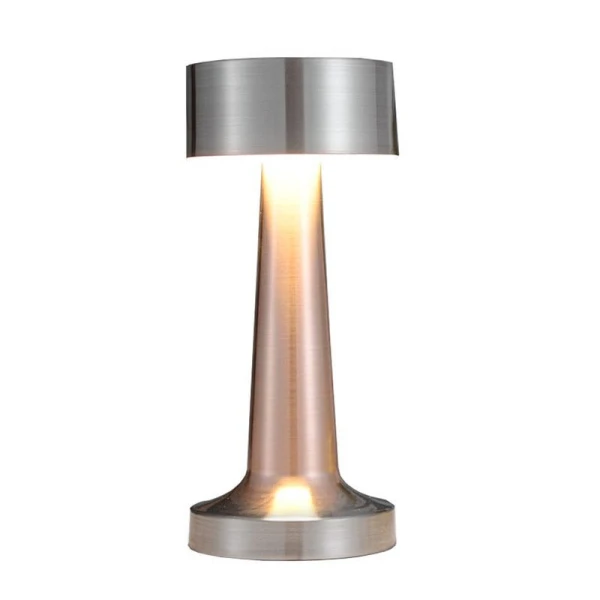 Лампа настольная 21*9см 800mA 6-7 часов, usb, кнопка, 2 режима свечения, хром (30) JC-16980 Лампа настольная 21*9см 800mA 6-7 часов, usb, кнопка, 2 режима свечения, хром (30) JC-16980