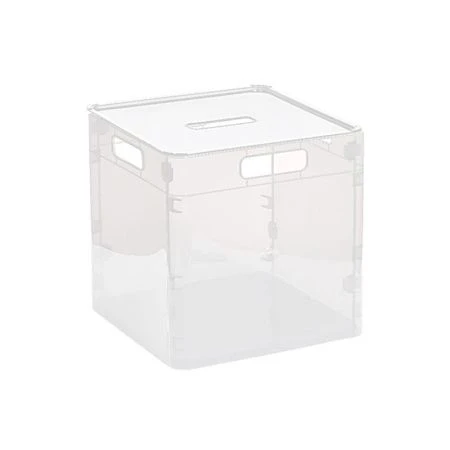 Ящик для хранения 35л 330*330*330мм пластик сборный с крышкой прозрачный (1) Ящик для хранения 35л 330*330*330мм пластик сборный с крышкой прозрачный (1)