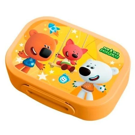 Ланч-бокс 980мл 180*130*50мм пластик МИ-МИ-МИШКИ оранжевый (12)