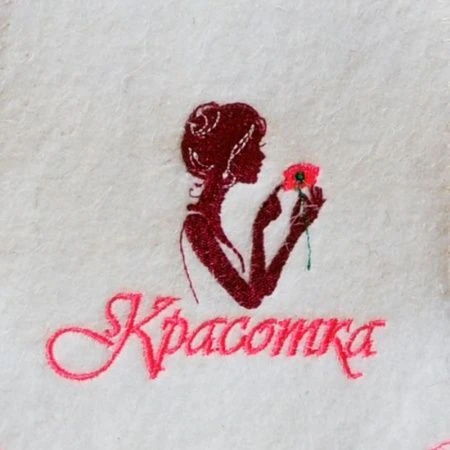 Шляпка банная полушерсть Красотка