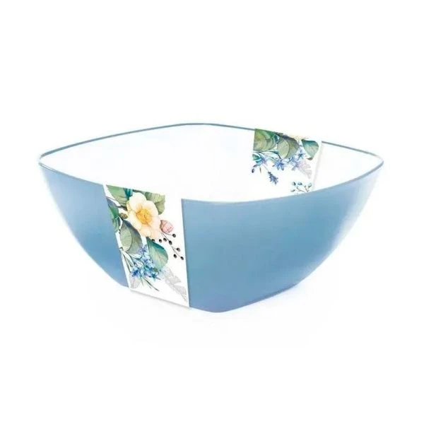 Салатник 700мл 140*140*70мм пластик ЦВЕТУЩИЙ САД квадратный (10)