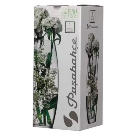 Ваза для цветов 26см d11см стекло ФЛОРА (6)