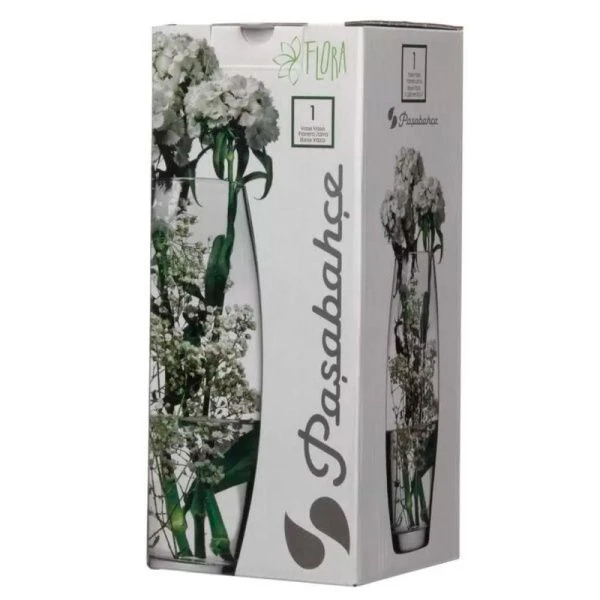 Ваза для цветов 26см d11см стекло ФЛОРА (6)