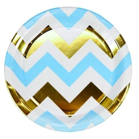 Тарелка бумажная 18см (набор 6шт.) Вечеринка с тиснением ФЛ-2751