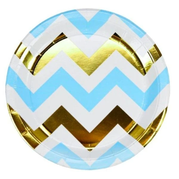 Тарелка бумажная 18см (набор 6шт.) Вечеринка с тиснением ФЛ-2751