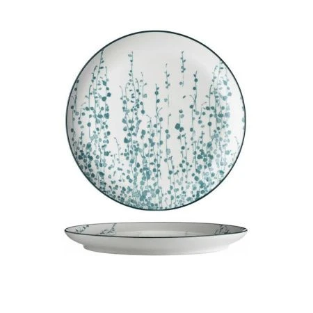 Тарелка мелкая 21см керамика BILLIBARRI EUCALYPT LEAF десертная (6)