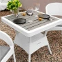 Стол 75,5*75см h80,5см пластик Rattan Ola Dom белый квадратный (1)