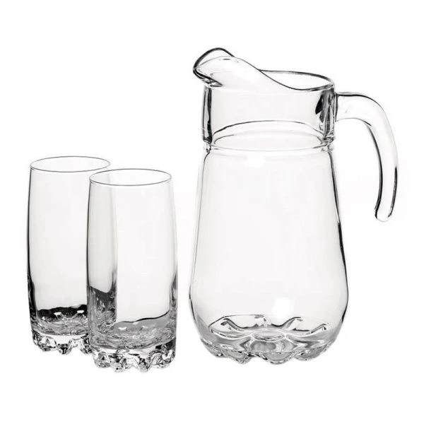 Набор питьевой 7пр стекло СИЛЬВАНА (кувшин 1,35л, стаканы 390мл 6шт) (4)