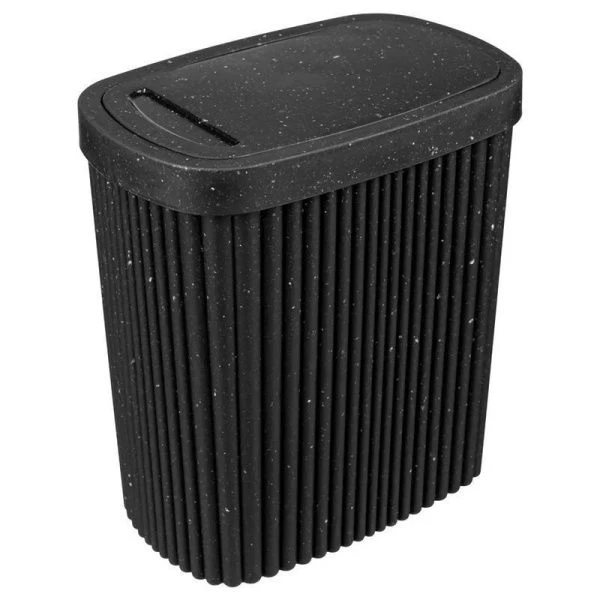 Контейнер для мусора 1,9л 225*140*253мм пластик VELVET черный гранит с подвижной крышкой (8) Контейнер для мусора 1,9л 225*140*253мм пластик VELVET черный гранит с подвижной крышкой (8)