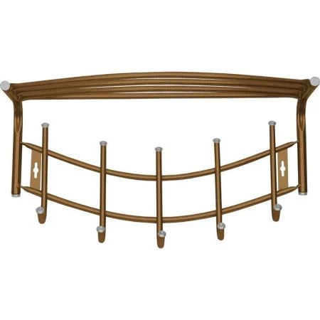 яяяВешалка с полкой настенная ВНП4 525*225*275мм медный антик (5)