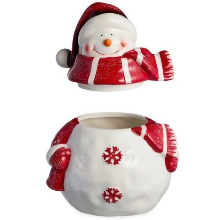 Банка для сыпучих продуктов 16,5*13,5*20см керамика Christmas Holidays (12)