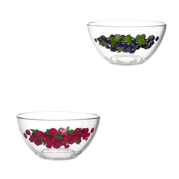 Салатник 16см 800мл стекло Гладкий средний 09с1425ДЗ СМОРОДИНА МИКС (12)