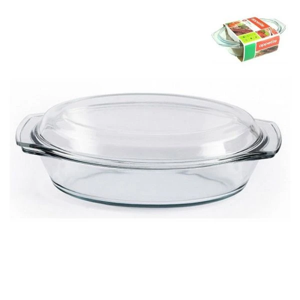 Утятница 3л стекло с крышкой PL18 (6)