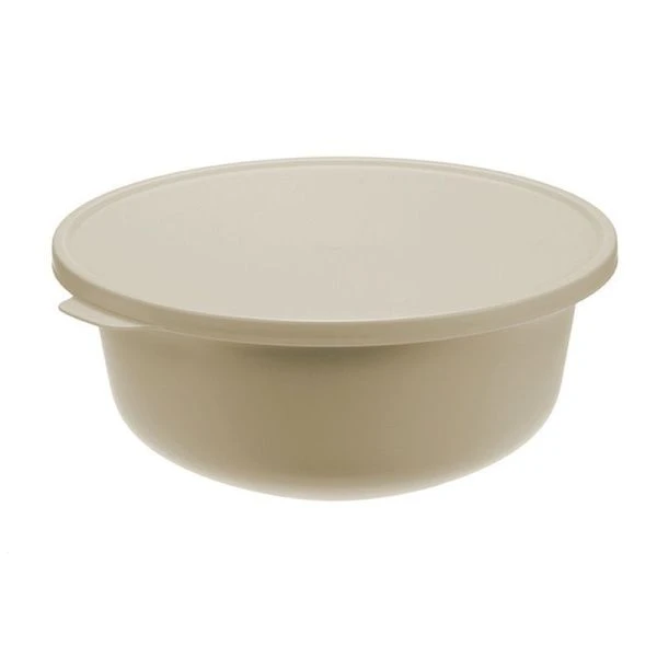 Миска 2,2л пластик ТЭСТИ латте с крышкой (16)