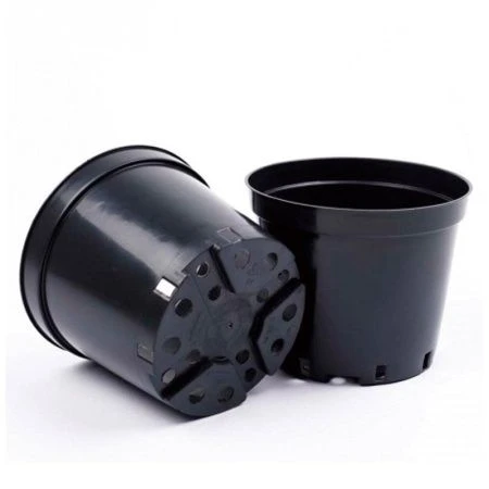 Горшок для рассады 7,5л круглый литьевой твердый Д26см Н19см черный (100)