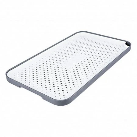 Поднос-сушилка 37*20,8*2,2см пластик Smart серо-белый (20)