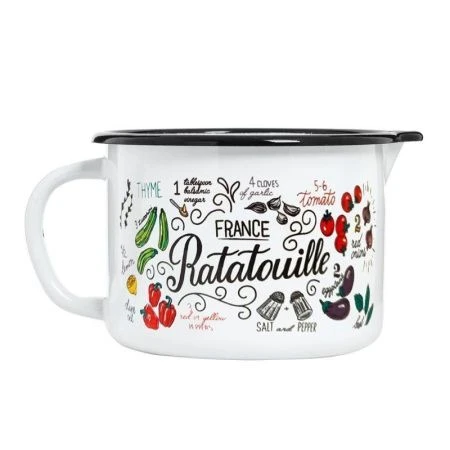 Кружка 1,4л эмаль РАТАТУЙ со сливным носиком (12)