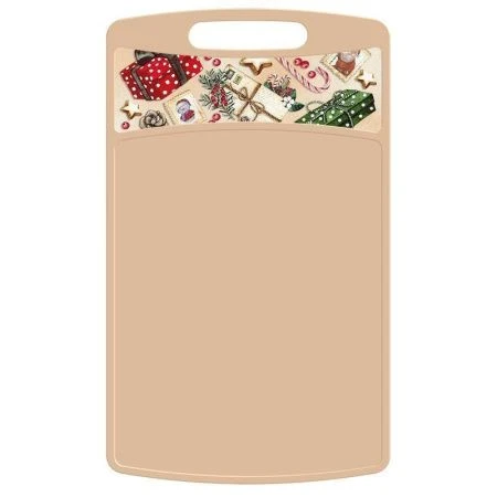 Доска разделочная 260*155*3,5мм пластик ИГРУШКИ с декором бежевый прямоугольная (20) 223138627/10