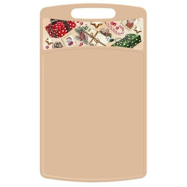 Доска разделочная 260*155*3,5мм пластик ИГРУШКИ с декором бежевый прямоугольная (20) 223138627/10