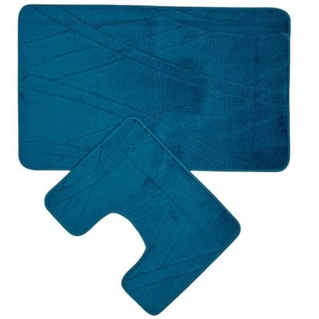 Набор ковриков в ванную 2пр 60*100/50*60 полипропилен MAXIMUS BQ 10604 DEEP LAKE синий 2595