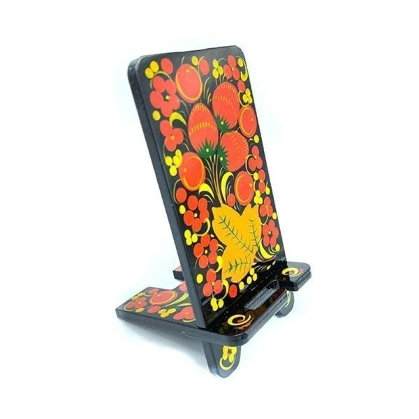 Подставка для телефона дерево Хохлома (1)