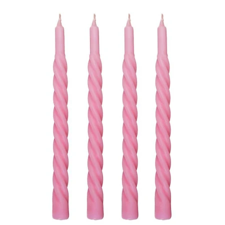 Набор свечей 4шт винтовые БАРОККО-1 розовый (50) Набор свечей 4шт винтовые БАРОККО-1 розовый (50)