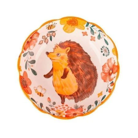Салатник 550мл 15см фарфор Kawaii Forest. Hedgehog (12/48)