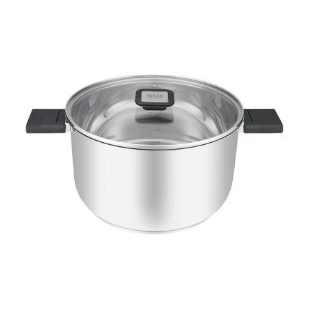 Кастрюля 5,8л h14см нерж.сталь ANSER со стекл.крышкой 24см (6)