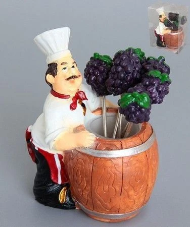 Шпажки для канапе с подставкой Повар виноделие 8*5*10,5см 7пр полистоун подар.уп.