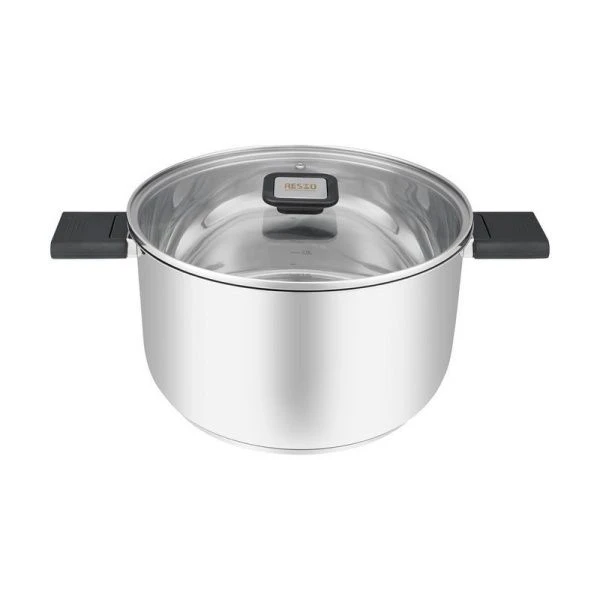 Кастрюля 5,8л h14см нерж.сталь ANSER со стекл.крышкой 24см (6)