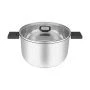Кастрюля 5,8л h14см нерж.сталь ANSER со стекл.крышкой 24см (6)