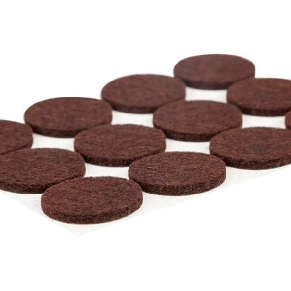 Накладки-протекторы для мебели самоклеящиеся 12шт 28мм  коричневый