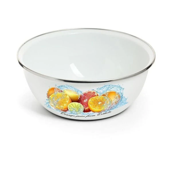 Миска 2,5л эмаль ЦИТРУСОВЫЙ ФРЕШ (14)