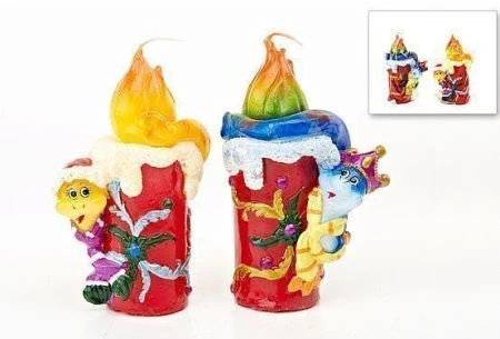 яяяСвеча декоративная Змея со свечой h=14см (2вида) (min2)