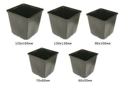 Горшок для рассады пластик 0,29л терракот квадрат 7*8см (30/1200)