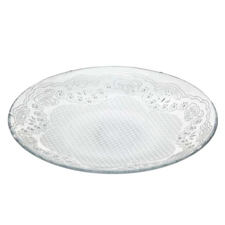 Тарелка мелкая 16см стекло ЛЕЙСИ десертная (12)