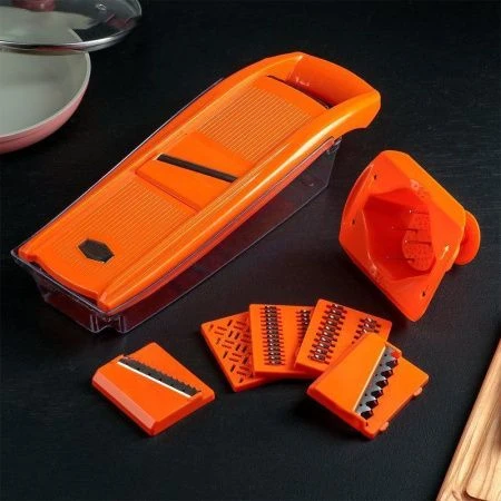 Овощерезка для резки овощей №1, с 6 насадками, овощедержателем и контейнером 2947237